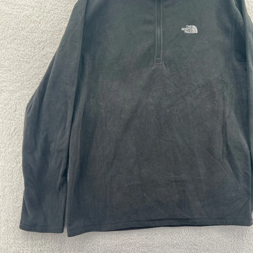 The North Face 1/4 Zip Men Large Black Jumper Pullover Long Sleeve Casual Fleece